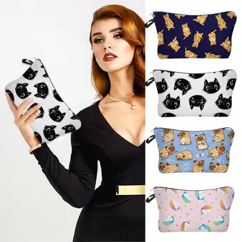 

Cute 3D Animal Print Waterproof Clutch Women Portable Outdoor Travel Practical Makeup Bags Purse Money Phone Pouch
