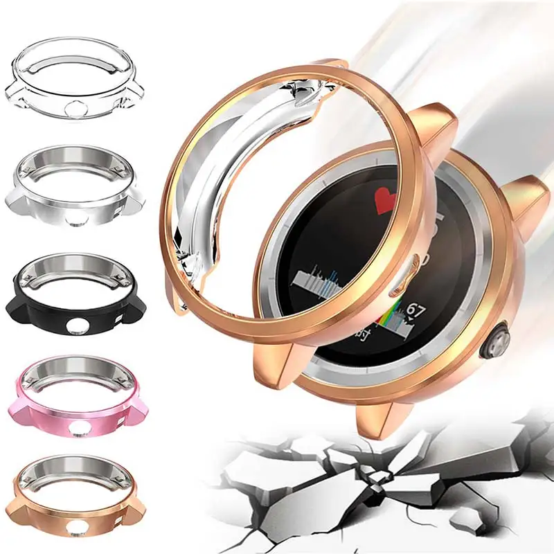 

Smart Watch Case Cover for Garmin Vivoactive 3 trainer TPU Smart Watch Screen Protector Cover Soft Case Strap Accessories