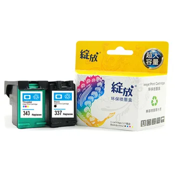 

1BK 1C Ink Cartridges Remanufactured for HP 337 343 Photosmart 2575 8050 Deskjet 5940 6940 6980 D4160 Officejet 6310 6315 Inkjet