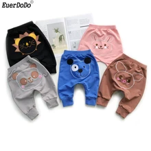 Хлопковые Штаны с рисунком для малышей; весна г.; штаны-шаровары для малышей; Штаны для мальчиков и девочек; штаны для малышей