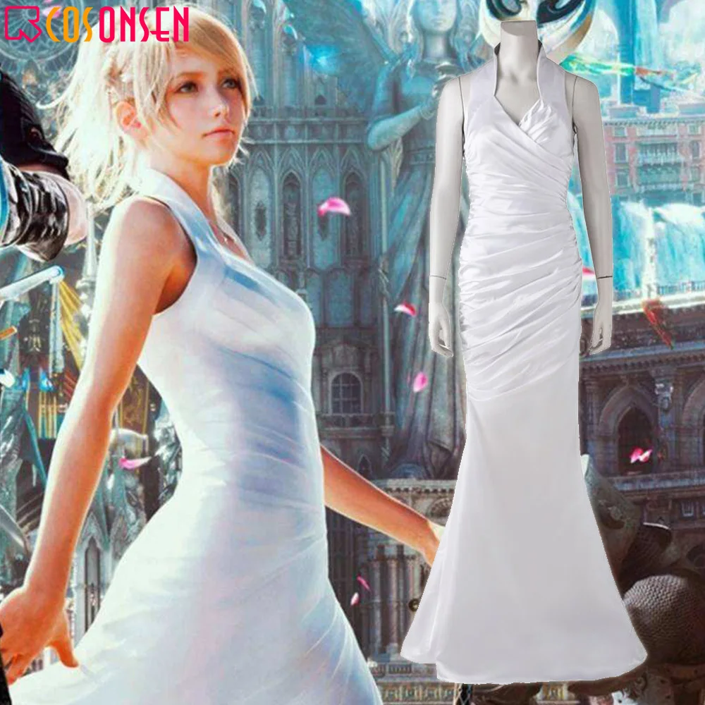 Lunafreya Nox Fleuret платье финальная фантазия XV Косплей Костюм FFXV FF15 белый маскарадный