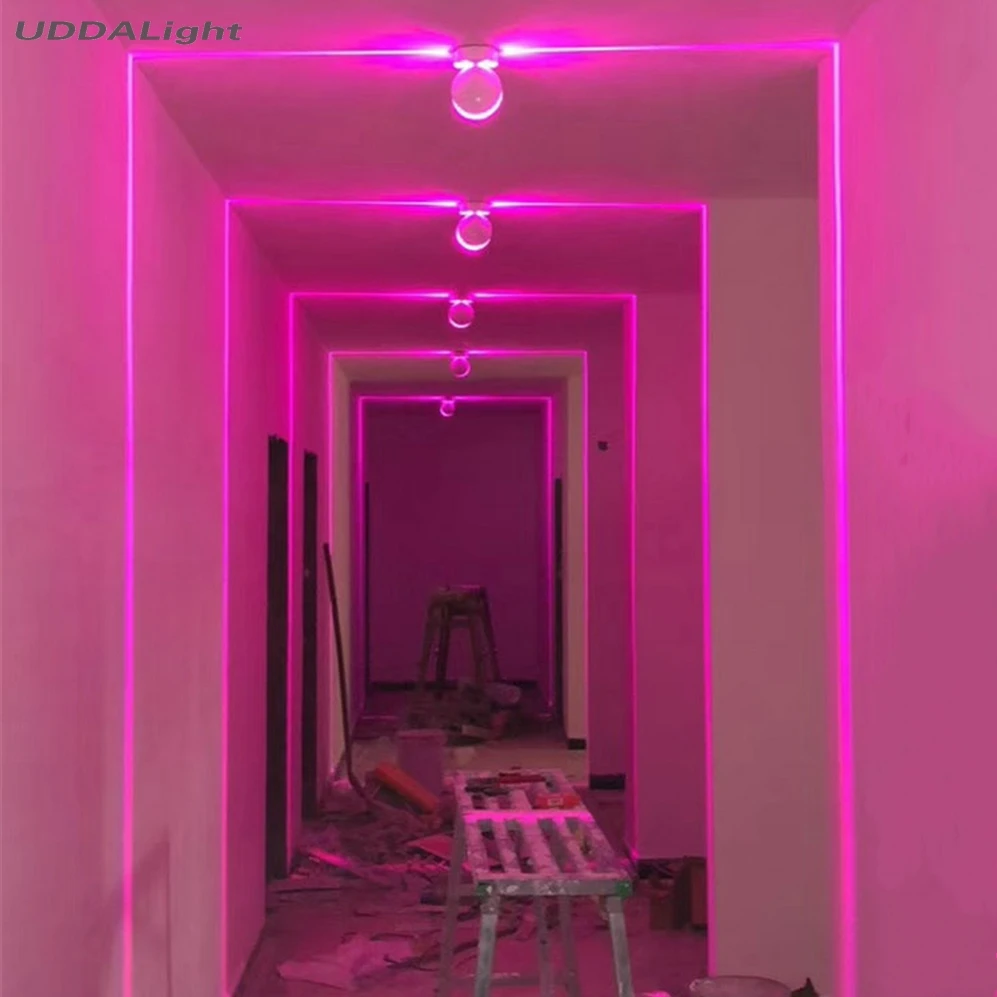 art design window porch wall decor light 10w cree led waterproof black/white PURPLE RGB color changeable wall mounted