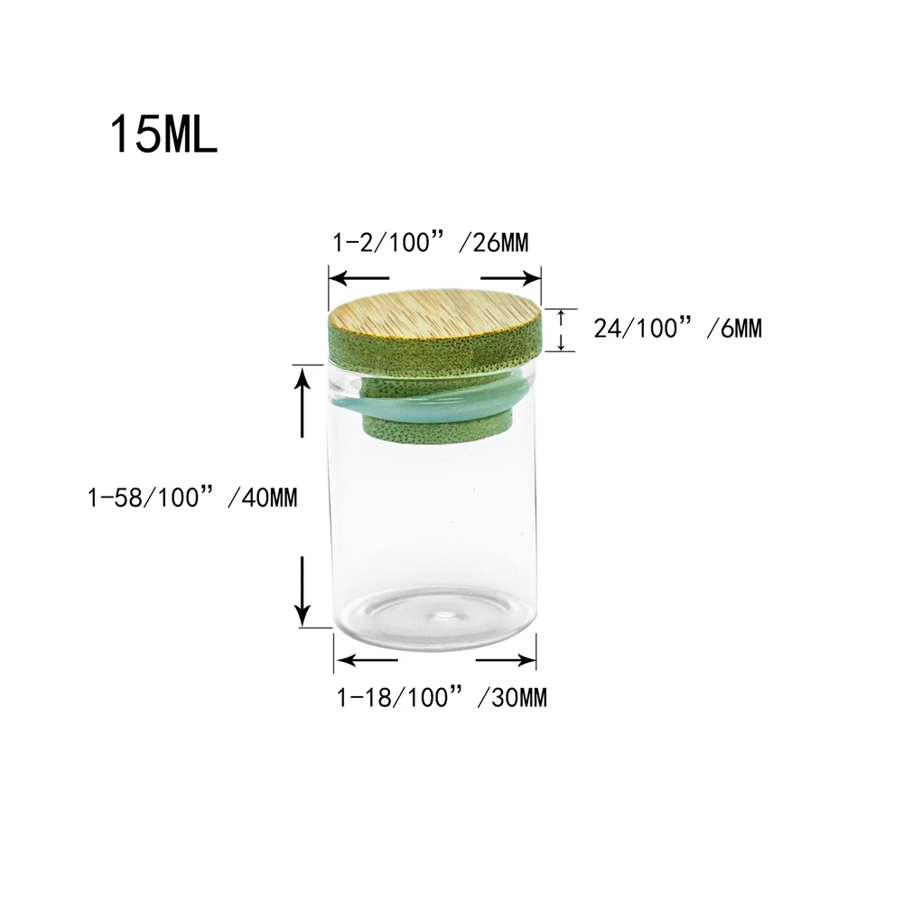 1 шт. маленькая стеклянная бутылка бамбуковая пробка украшения DIY контейнеры Мини стеклянные банки для праздника свадебные украшения Рождественские подарки - Цвет: 30x40mm