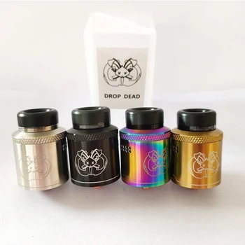 

Drop Dead RDA 24mm Single Coil/ Dual Coils RDA with 14 Side Airflow Holes 810/ 510 Drip Tips Squonker RDA E-cig Tank fit 510 mod