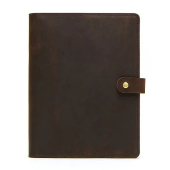 

For Apple iPad 9.7inch Protective Cover 100%Pure Leather Pen Slot Bracket Multi-functional Retro Flat Leather Case