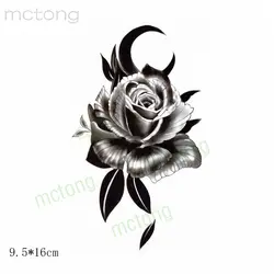 Водостойкая временная татуировка наклейка Луна лепесток цветка розы чехол моделирование Harajuku Tatouage flash fakeTattoo