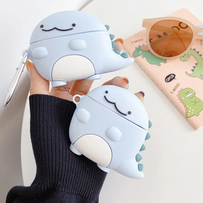 For Airpods Pro 3D Cute Cartoon Dinosaur Baby Earpods Case for Apple 1 2 3 Bluetooth Wireless Earphone Protector Cover |