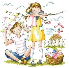 

Mouse avatar Counted Cross Stitch Kit Cross stitch RS cotton with cross stitch SODA 3142 Winter forest house