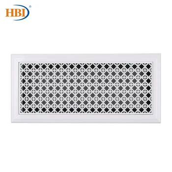 

HBI 500mm x 200mm Plus-Pattern White Rectangular Plastic Frame Steel Decorative Return Air Grille Vent Retro Style Air Register