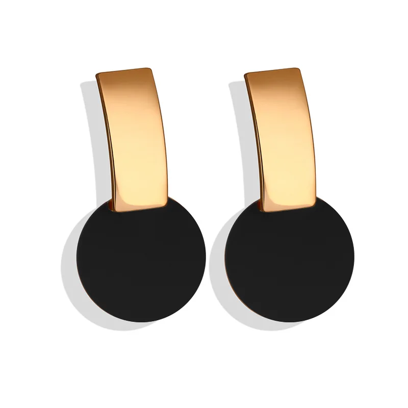 Black 3 X& P Новые массивные Висячие серьги для женщин модные золотые серьги акриловые геометрические красные висячие серьги Свадебные ювелирные изделия Brinco - Окраска металла: Black 3