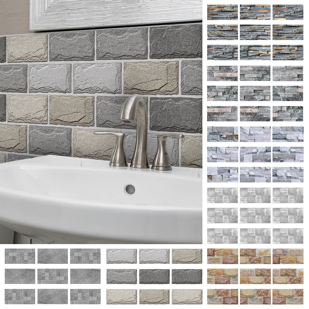 

Funlife Eco-friendly Waterproof PVC 20x10cm Matt Finish Diy Wall and Tile Sticker/Wall Decor For Kitchen and Dining Room's Decor