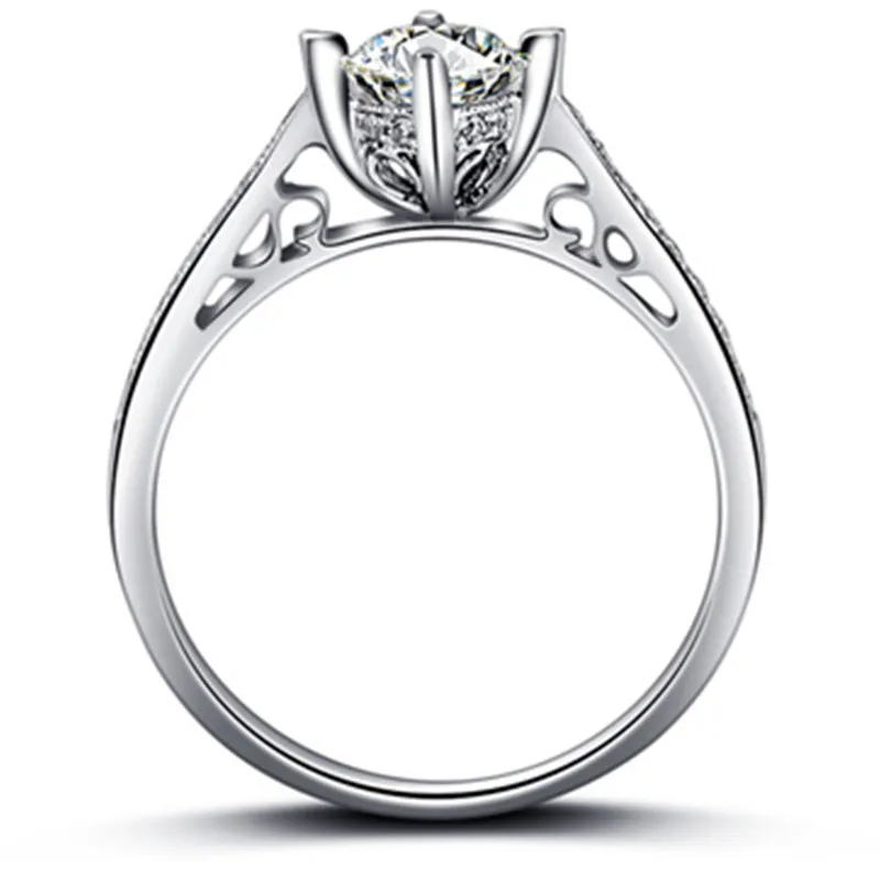1CT сказочное оптовое ювелирное изделие настоящее цельное кольцо из