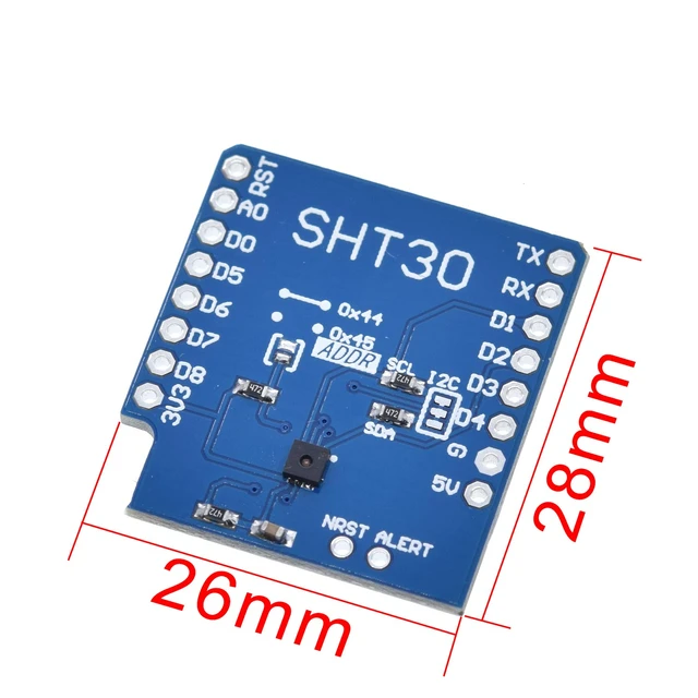 SHT30 Shield for WEMOS D1 mini SHT30 I2C digital temperature and humidity sensor module - Image 2