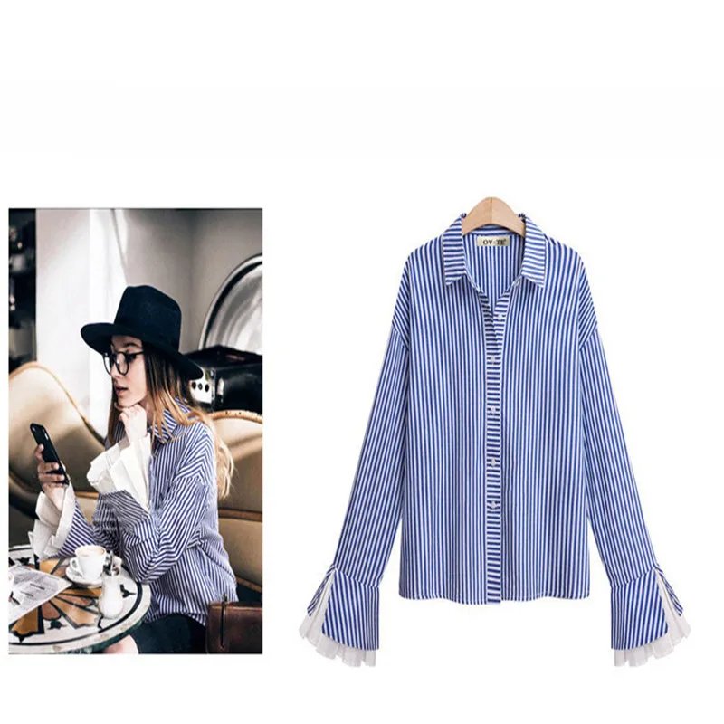 Blouse Women 2020 Autumn Casual Long Sleeve Stripe Shirt Plus Size S-3XL Women Clothing Blusas Chemisier Femme ??????? ???????