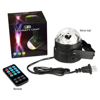 

3W RGB Sound Activated Disco Lights Rotating Ball Lights LED Stage Lights For Christmas Home KTV Xmas Wedding Show Pub