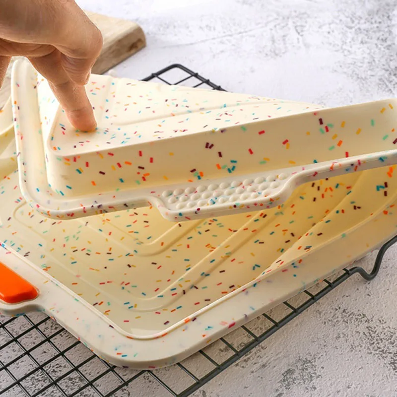 Household Rectangle Silicone Cake Pan Reusable Food Grade Silicone Baking Pan Bakery Non-Stick Baking Pan Kitchen Baking Tools