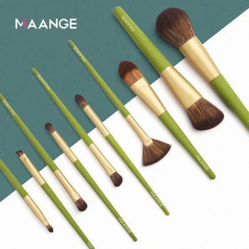

10pcs Professional Makeup Brushes Set Eye Brow Shadow Concealer Blusher Loose Powder Foundation Brush Wood Handle Cosmetic Tools