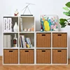 Rattan Storage Baskets Box With Handle Toy Sundries Stackable Container Clothes Underwear Handmade Organizer Basket Drawer Case 2