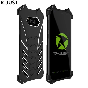 

R-JUST For Samsung Galaxy S8 Case Cover Luxury Hard Metal Aluminum Protective Armor Phone Case for Samsung S8 Back Cover Funda