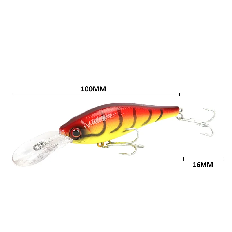 Bassland гольян длинный язык бас Щука Карп Walleye форель 100 мм пластиковый Воблер для