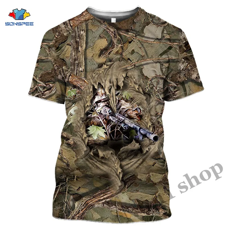 Animal Deer Anime 3D Print Camo T Shirts Elk Hunter Men's Clothes Women Funny Hunting T-shirt Harajuku Tops Homme Short sleeve (1)