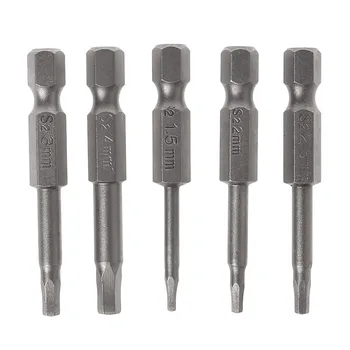 

5Pcs 1/4" Hex Shank Magnetic Screwdriver Bit S2 Steel 50mm Drill Bits 1.5-4mm Drop Ship Support