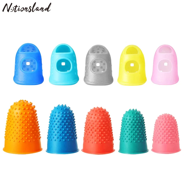 5/10Pcs Silicone Sewing Thimbles for Fingers Protector Sewing Quilting  Embroidery DIY Crafts Non-Slip Thimble Sewing Accessories - AliExpress