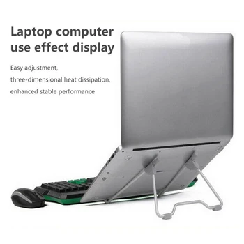 

Portable Folding Laptop Adjustable Tablet Stand Desktop Support Metal Holder Heat Dissipation SP99