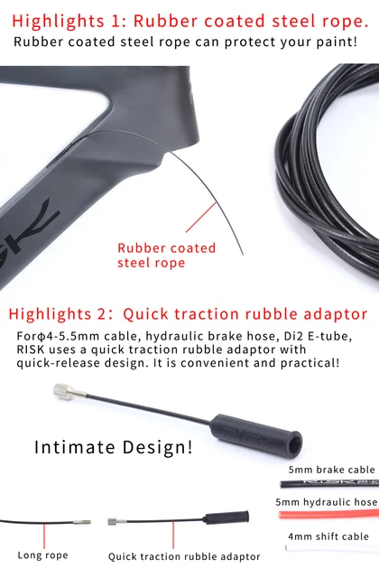 RISK MTB Road Bike Internal Cable Routing Tool Bicycle Frame Shift