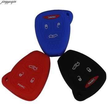 

10pcs 4 Buttons Silicone car key case cover For Jeep wrangler Jeep Compass Liberty CHRYSLER 300 PT Cruiser Sebring fit Dodge
