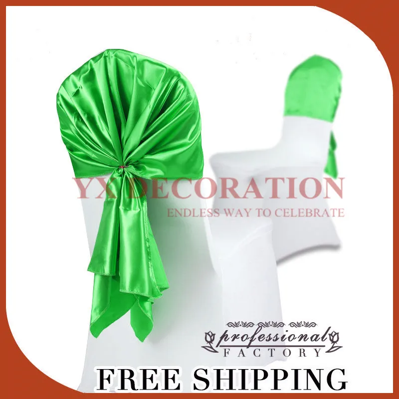 green 70x140 см атласная крышка для стула для свадебного банкета - Цвет: green