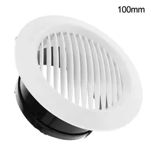 75-200mm Air Vent Grille Circular Indoor Ventilation Outlet Duct Pipe Cover Cap Kitchen Heating Cooling Vent System Air Vent