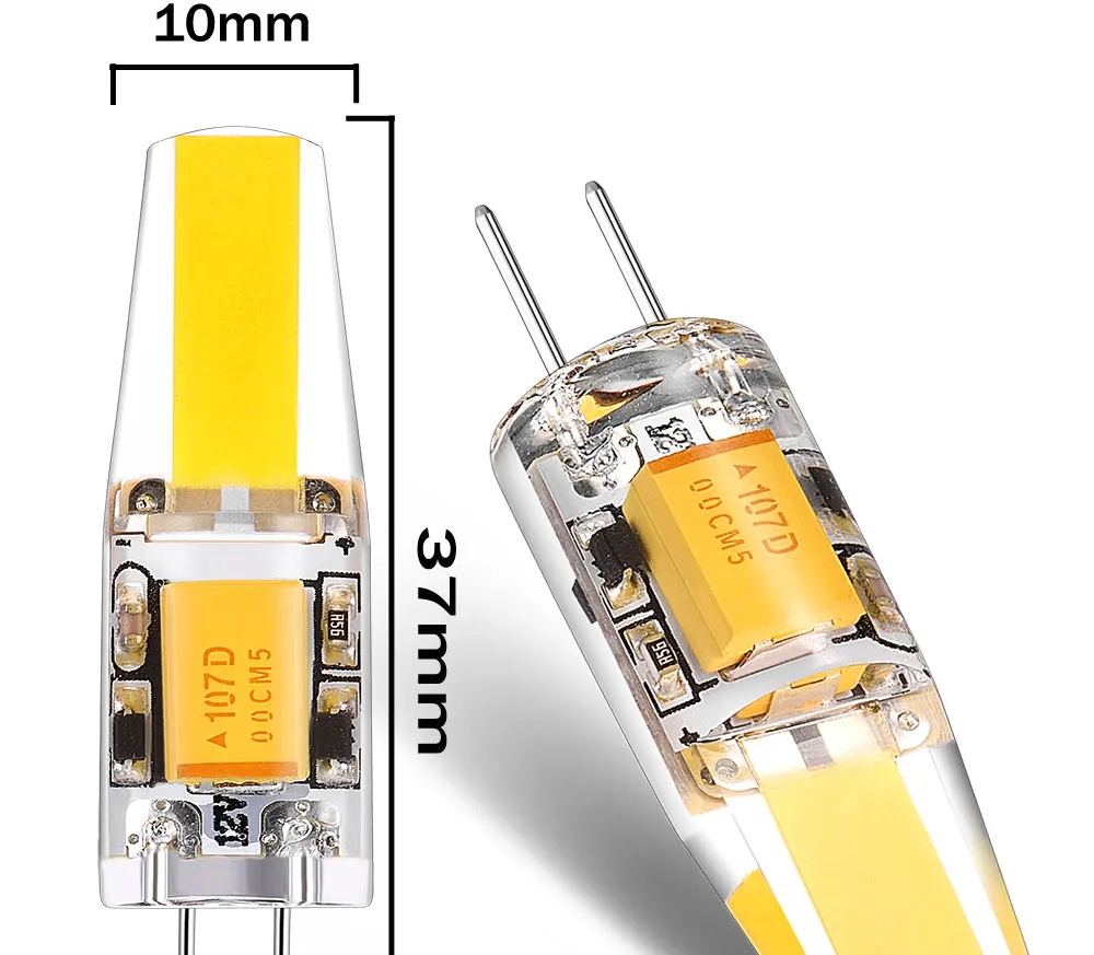 Светодиодный светильник G4 AC 220V 12V DC 1,5 W 2W 3W 4W COB с регулируемой яркостью, Теплый Холодный белый, замена галогенной лампы, люстра Bombillas