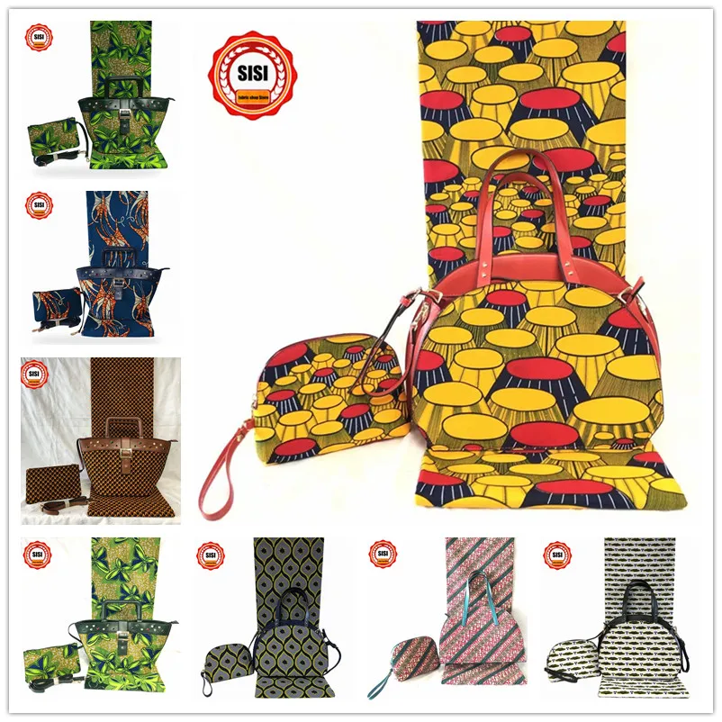 Красивые женские восковые сумки серии Африканский Анкара печать воск 6 ярдов хлопок высокого качества модный дизайн для вечерние