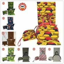 Красивые женские восковые сумки серии Африканский Анкара печать воск 6 ярдов хлопок высокого качества модный дизайн для вечерние