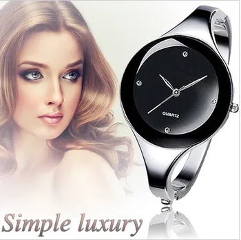 

Women Quartz Bangle Watches New Design Relojes Stainless Steel Strap Simple Female Rhinestone WristWatch Gift For Lady Hot Sale