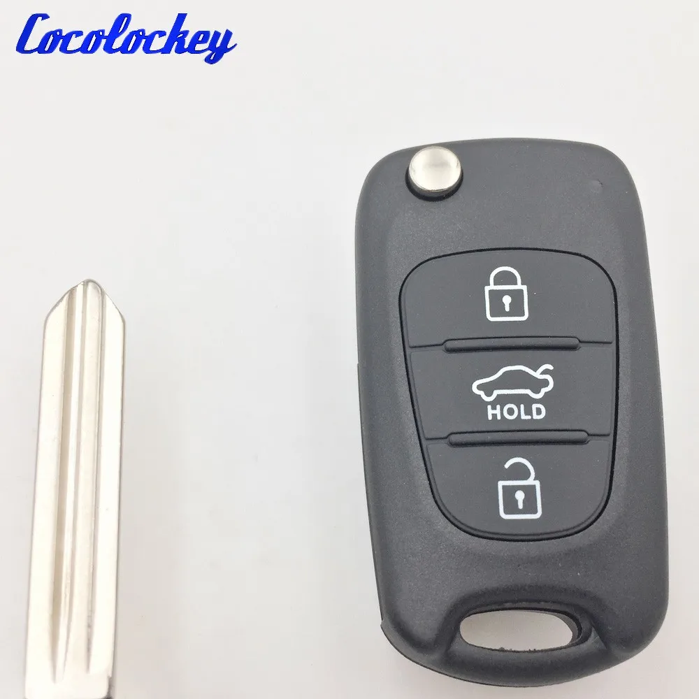Cocolockey 3Buttons Folding Flip Remote Key Shell for Hyundai I30 IX35 Kia K2 K5 Entry Fob Auto Replacement Parts NO LOGO KiaKey Cocolockey 3Buttons Folding Flip Remote Key Shell for Hyundai I30 IX35 Kia K2 K5 Entry Fob Auto Replacement Parts NO LOGO KiaKey