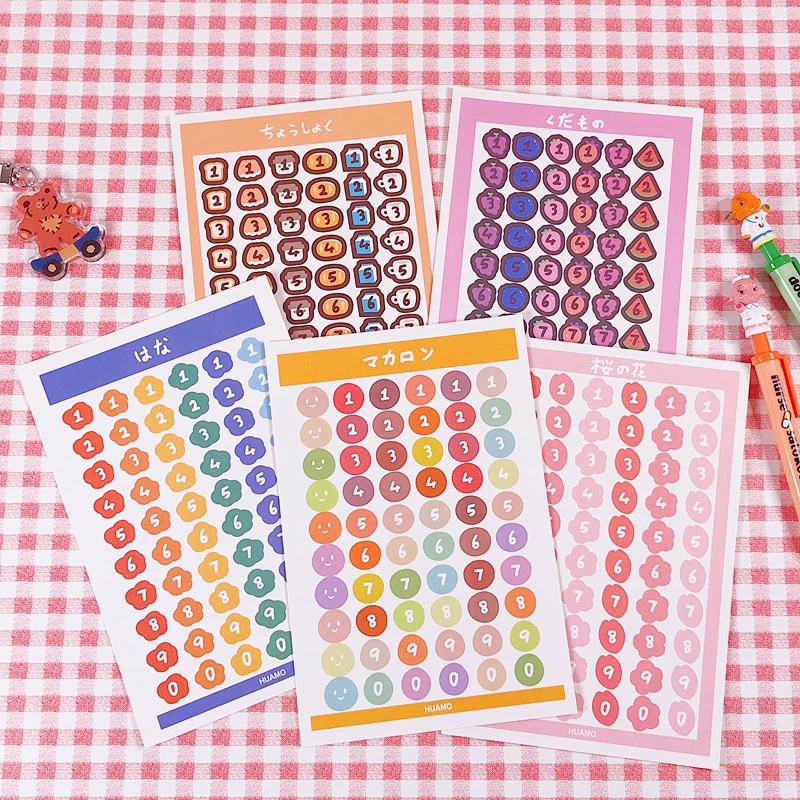 韓国かわいい数字シリーズステッカー笑顔花パンギフトバッグステッカー Diy クリエイティブ封筒シール壁ステッカー Aliexpress ホーム ガーデン