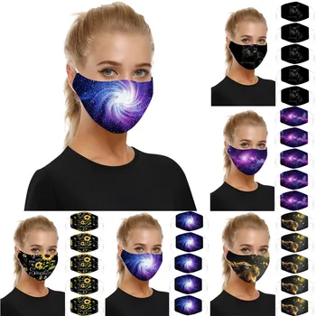 

5pcs Outdoor Scarf Cotton Facemask Dustproof Faceshield Black Cloth Facemask Washable Mascarillas Mondmasker Mondkapjes Mascaril