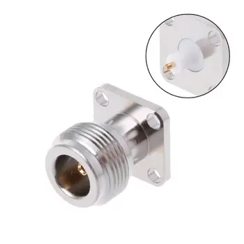 

N-KFD-5 N Female Jack Panel Mount RF Coax Connector Flange Solder Nickelplated