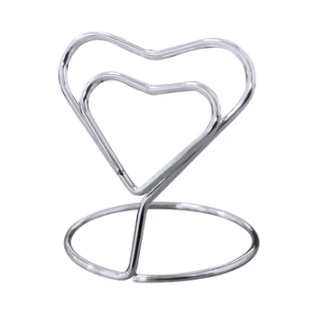 

Wire Place Card Holder Metal Card Holder Stand Wedding Name Place Holder, Food Signs (Silver Place Card Holders 26Pcs)