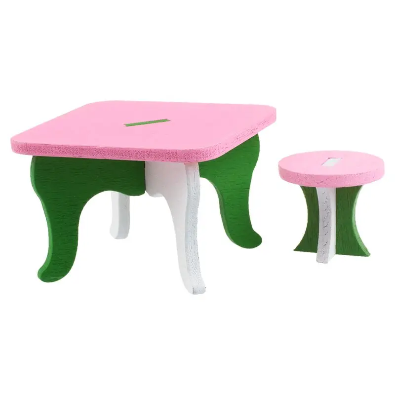 Горячий-ребенок Деревянный кукольный домик мебель кукольный дом Миниатюрный ребенок играть игрушки подарки#8