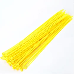 100PCS Multicolour Self - Locking Nylon Cable Ties, Various Sizes - 3x200mm width2.5mm (Yellow)
