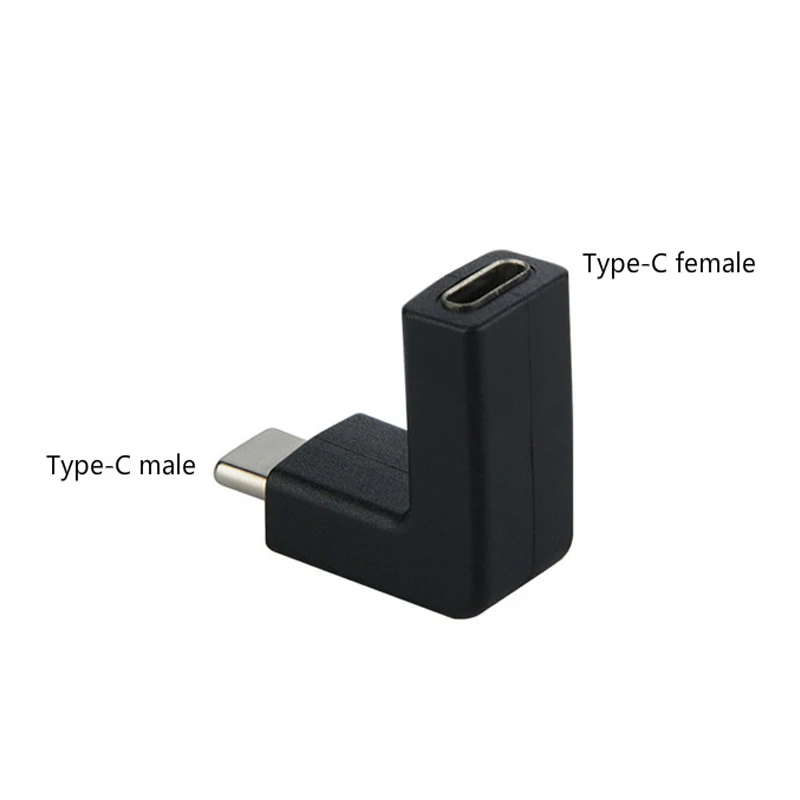 90 Degree Angle Converter Adapter USB 3.1 Type C Male To Female USB-C Converter Adapter 10 Gbps high-speed transmission