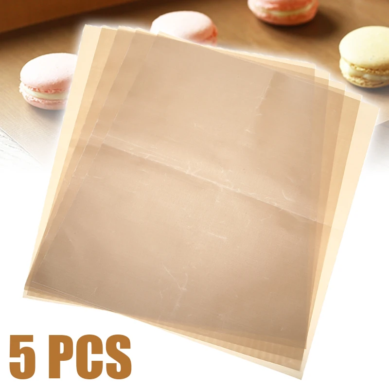 5pcs 30*40cm Kitchen BBQ Grill Mat Non-stick Roasting Foil Fiberglass Baking Pad BBQ Accessory Camping Cooking Supplies New