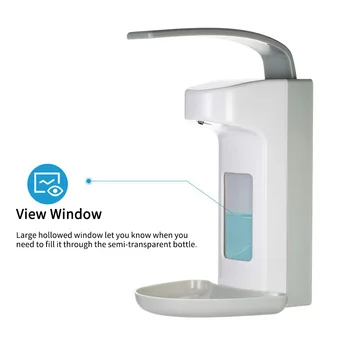 

Bathroom Liquid Soap Dispenser With Drip Tray Wall Mounted For Kitchen Hospital Plastic 1000ml Soap Dispenser Bottle