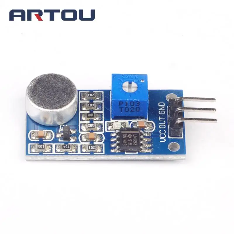 Микрофонный модуль датчика обнаружения звука для умного автомобиля|sensor module|sound