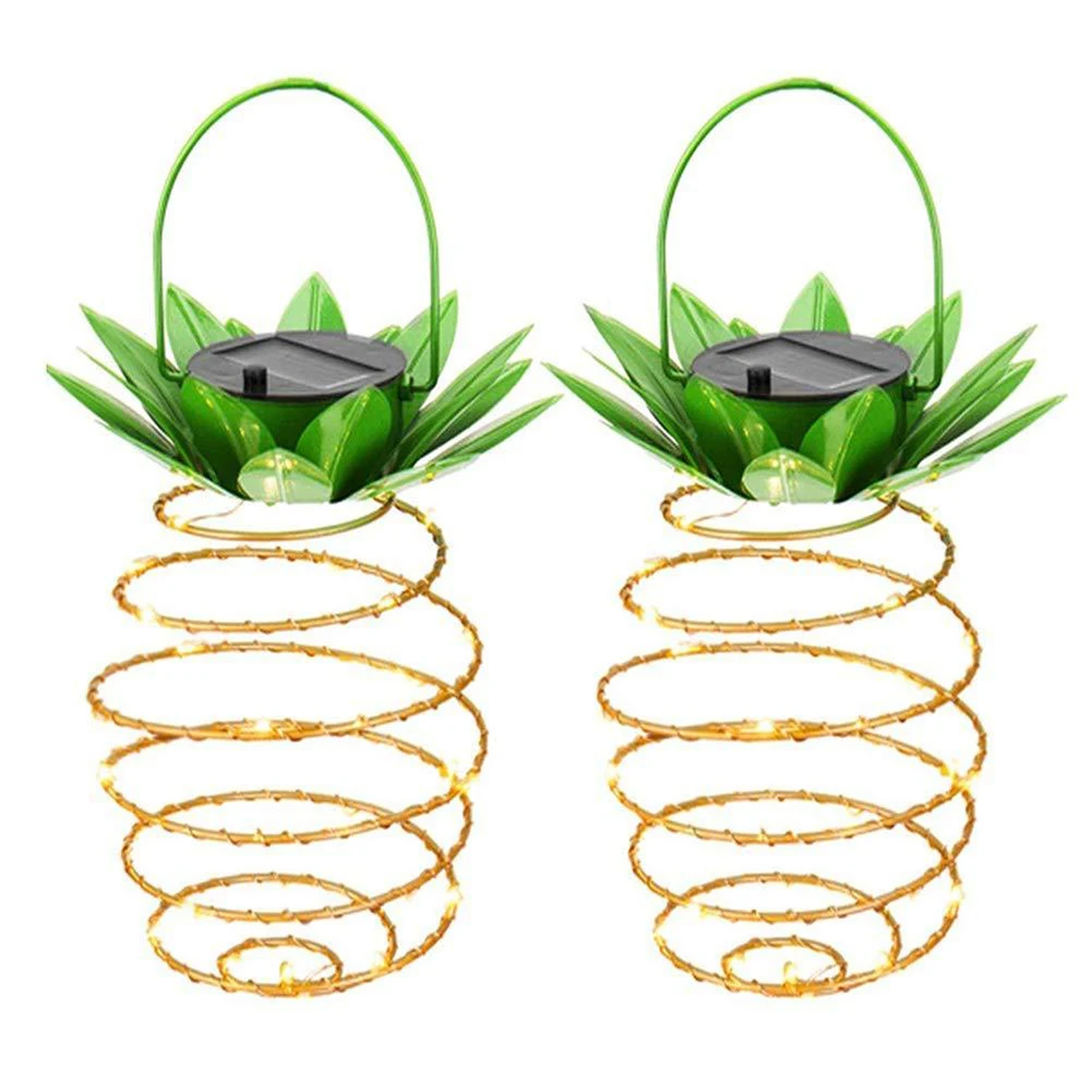 2PCS Solar Garden Lights Outdoor Pineapple Porch Decor Landscape Waterproof LED Lantern Auto On/Off | Лампы и освещение