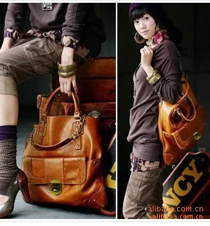 

Korean version of the new handbag shoulder messenger bag fashion brown slung