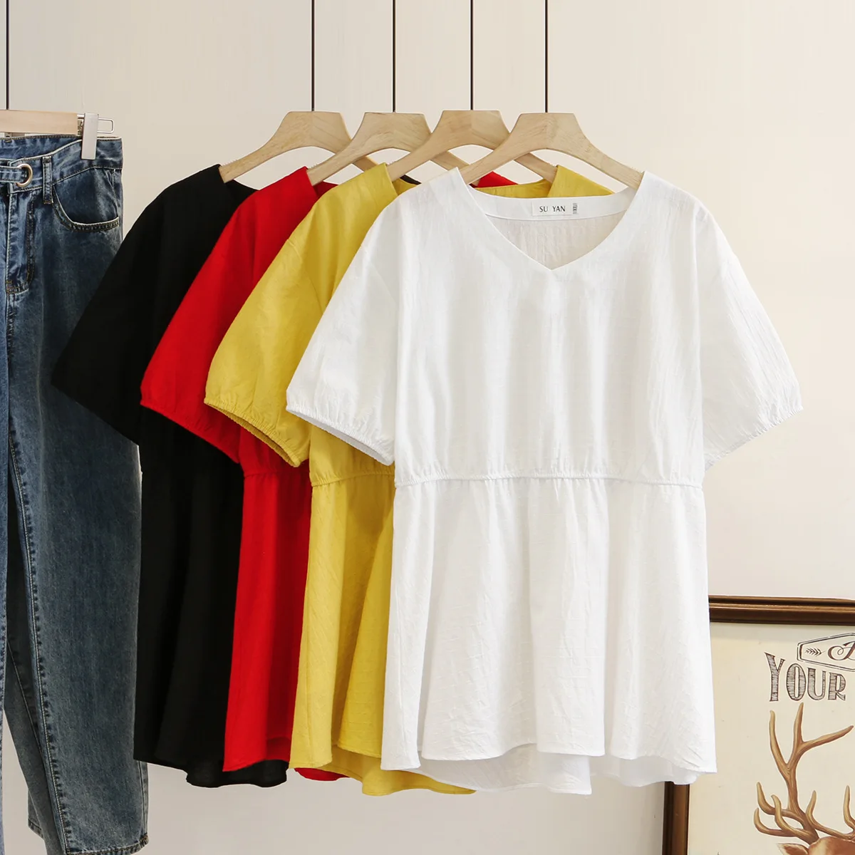 Женская летняя футболка женские футболки Женские однотонные Топы с коротким